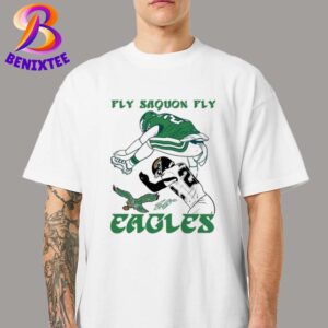 Official Fly Saquon Fly Eagles Saquon Barkley Philadelphia Eagles NFL The Reverse Hurdle Jarrian Jones 2024 Classic T-Shirt