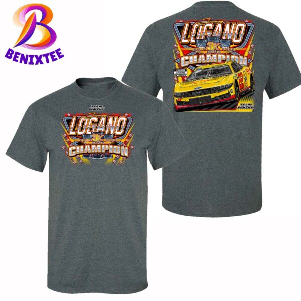 Official Joey Logano Team Penske 2024 NASCAR Cup Series Champion Car Two Sides Print Vintage T-Shirt