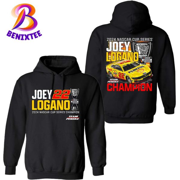 Official Joey Logano Team Penske 2024 NASCAR Cup Series Champion Two Sides Print Hoodie Shirt