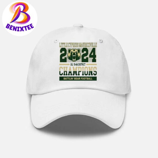 Official Little Cypress Mauriceville 2024 Uil 10-4a District Champions Battlin Bear Football Classic Cap Snapback Hat