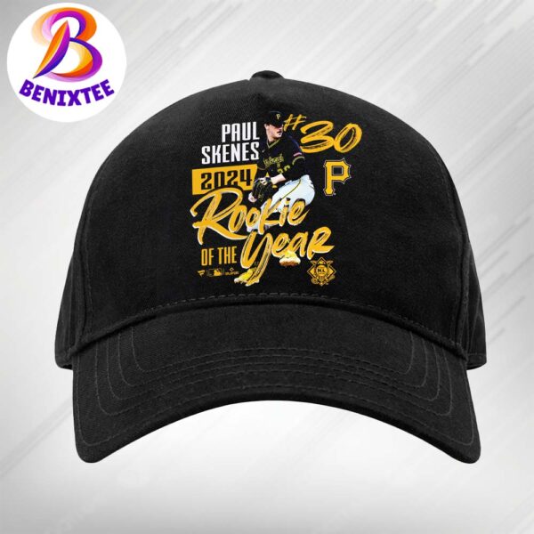 Official Paul Skenes Pittsburgh Pirates MLB 2024 National League Rookie Of The Year Snapback Hat Classic Cap