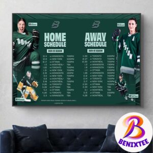 PWHL Boston Fleet Announce Our Official PWHL 2024-25 Season Schedule Poster Canvas For Home Decor