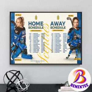 PWHL Toronto Sceptres Announce Our Official PWHL 2024-25 Season Schedule Poster Canvas For Home Decor