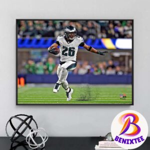 Saquon Barkley Philadelphia Eagles NFL Week 12 Sets Franchise Single Game Rushing Record Vs Los Angeles Rams Poster Canvas