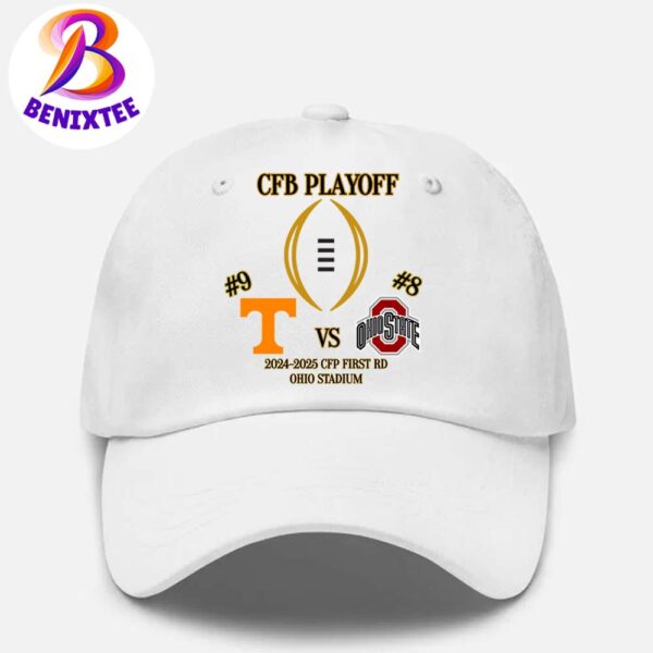 2024-2025 CFP First RD Tennessee Volunteers Football Vs Ohio State Buckeyes Football On December 21 2024 Classic Cap Snapback Hat