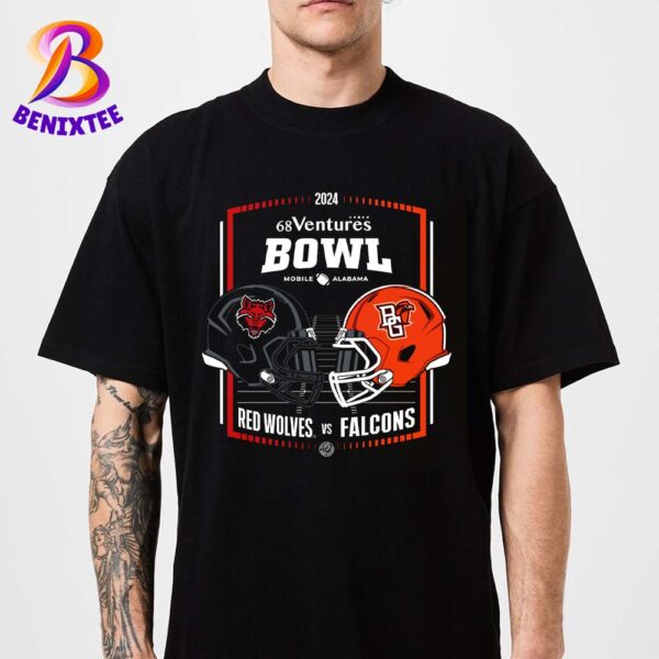 2024 68 Ventures Bowl Game Arkansas State Red Wolves Vs Bowling Green Falcons NCAA College Football Bowl Unisex T-Shirt