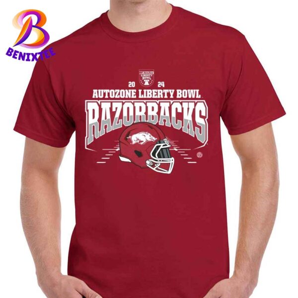 2024 AutoZone Liberty Bowl Arkansas Razorbacks Football Champions NCAA College Football Cardinal T-Shirt