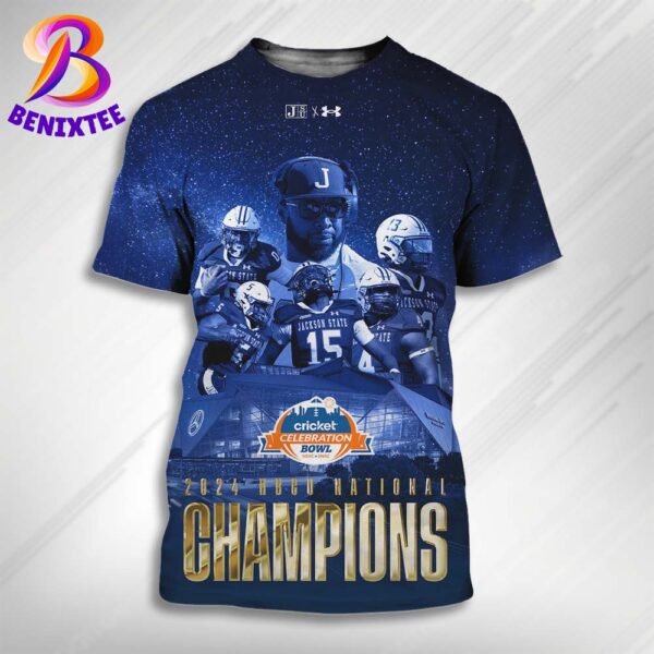 2024 Cricket Celebration Bowl Champions Jackson State Tigers Football HBCU National Champions All Over Print Shirt