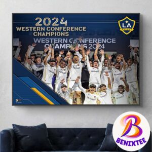 2024 MLS Western Conference Champions Is LA Galaxy Home Decor Poster Canvas