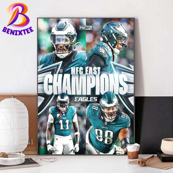 2024 NFC East Division Champions To The NFL Philadelphia Eagles Home Decor Poster Canvas