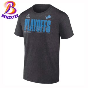 2024 NFL Playoffs One Pride Detroit Lions Charcoal Unisex T-Shirt