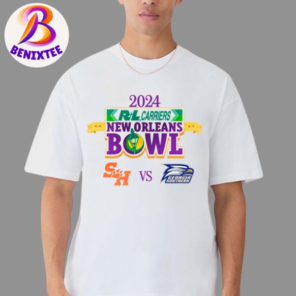 2024 R L Carriers New Orleans Bowl Georgia Southern Eagles Vs Sam Houston Bearkats Matchup On December 19 2024 In Louisiana T-Shirt