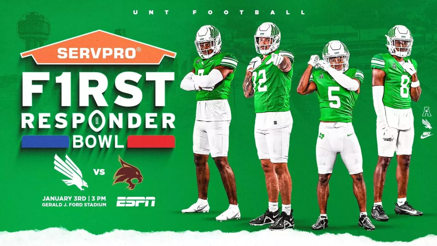 2025 First Responder Bowl North Texas Mean Green vs Texas State Bobcats on January 3