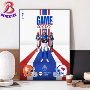 ACC Championship 2024 Game Week SMU Mustangs Football Vs Clemson Tigers Football On December 7 Home Decor Poster Canvas