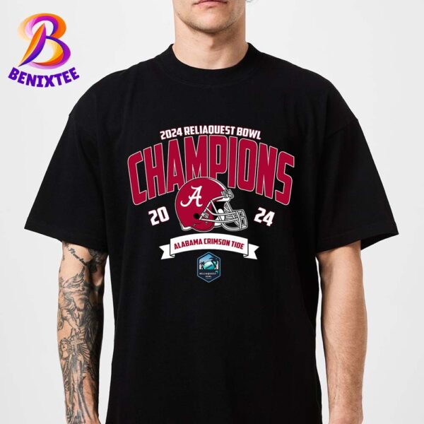 Alabama Crimson Tide Football Champions 2024 ReliaQuest Bowl NCAA College Football Classic T-Shirt