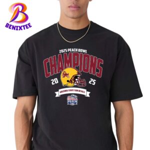 Arizona State Sun Devils Football Champions 2025 Chick-fil-A Peach Bowl NCAA College Football Vintage T-Shirt