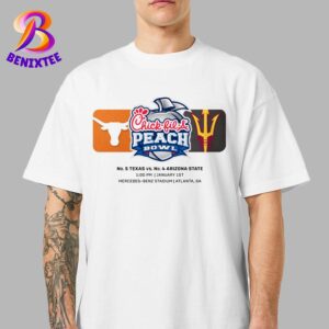 Arizona State Sun Devils Vs Texas Longhorns Matchup 2025 Chick-fil-A Peach Bowl NCAA College Football Game On January 1 2025 Vintage T-Shirt