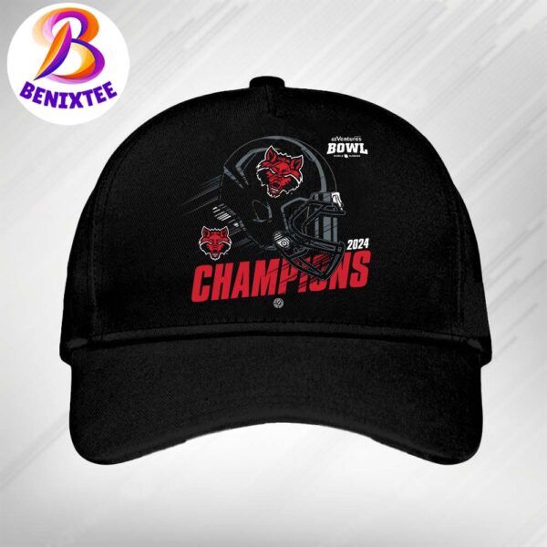 Arkansas State Red Wolves Champions 2024 68 Ventures Bowl NCAA College Football Bowl Snapback Hat Classic Cap