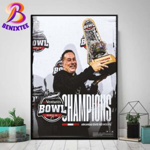 Arkansas State Red Wolves Claims The 2024 68 Ventures Bowl Champions NCAA College Football Bowl Home Decor Poster Canvas