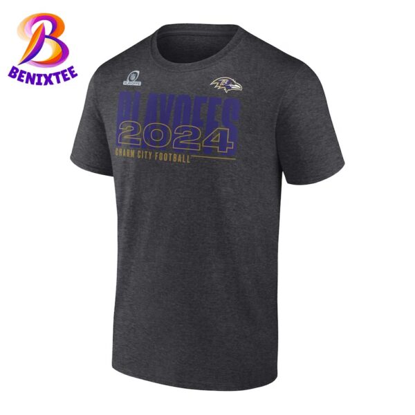 Baltimore Ravens Charm City Football 2024 NFL Playoffs Classic T-Shirt