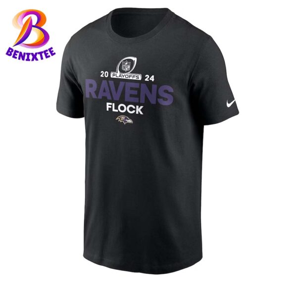 Baltimore Ravens x Nike Ravens Flock 2024 NFL Playoffs Unisex T-Shirt