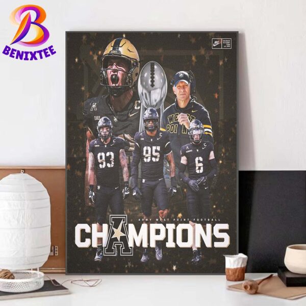 Congrats Army West Point Black Knights American Athletic Conference Football Champions 2024 Home Decor Poster Canvas