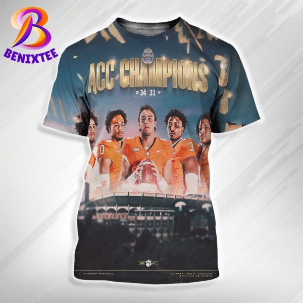 Congrats Clemson Tigers Football Named The 2024 ACC Football Champions All Over Print Shirt