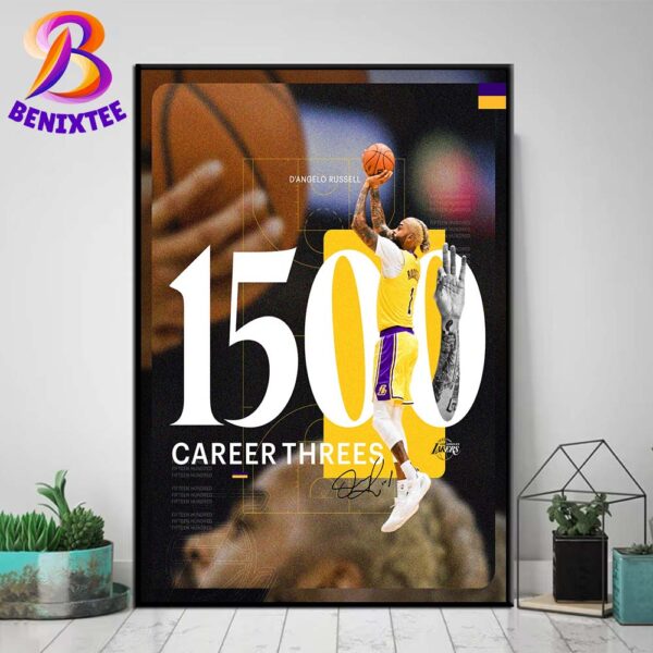 Congrats D’Angelo Russell 4-For-4 In The First Half 1500 For The Career Home Decor Poster Canvas