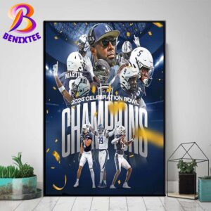 Congrats Jackson State Tigers Football 2024 Cricket Celebration Bowl Champions 2024 HBCU National Champions Poster Canvas