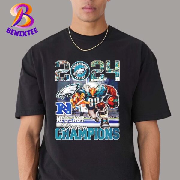 Congrats Philadelphia Eagles Mascot 2024 NFC East Division Champions Vintage T-Shirt