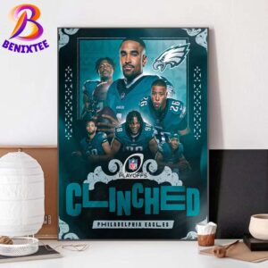 Congrats Philadelphia Eagles Officially Clinch Their Spot In The NFL Playoffs 2024 Home Decor Poster Canvas