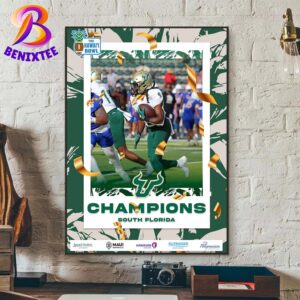 Congrats South Florida Bulls Football 2024 The Hawaii Bowl Champions Home Decor Poster Canvas