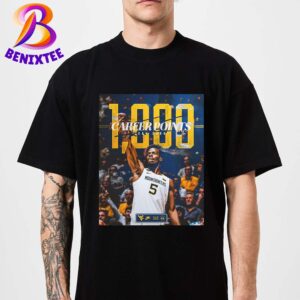 Congrats Toby Okani Team West Virginia Mountaineers Reaches 1000 Career Points Unisex T-Shirt