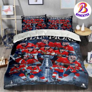 Congratulations Florida Panthers 2024 Stanley Cup Champions NHL Comforter Bedding Set