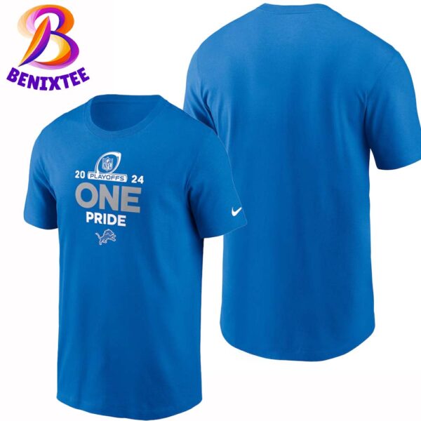 Detroit Lions x Nike One Pride 2024 NFL Playoffs Vintage T-Shirt