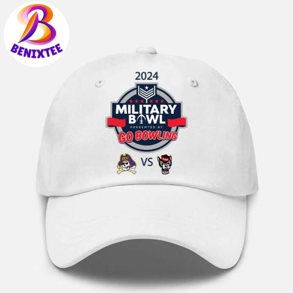 East Carolina Pirates Football Vs NC State Wolfpack Football Matchup Go Bowling Military Bowl On December 28 2024 Hat Cap