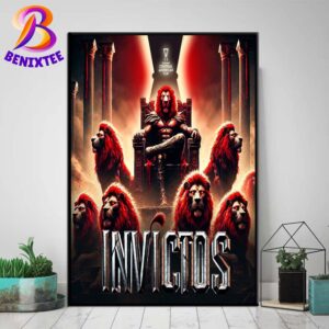 Felicidades Alajuelense Bicampeones De Centroamerica 2024 Invictos Y Con Un Aliento Inquebrantable Poster Lienzo