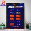 Georgia Bulldogs Football NCAA College Football 2025 Season Schedule Home Decor Poster Canvas