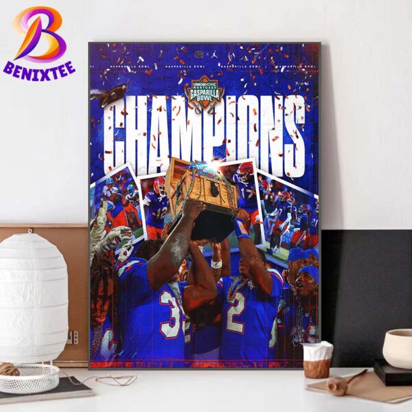 Florida Gators Football Champions 2024 Union Home Mortgage Gasparilla Bowl Home Decor Poster Canvas