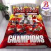 Florida Panthers Finished The Hunt With 2024 NHL Stanley Cup Champions Duvet Cover Bedding Set