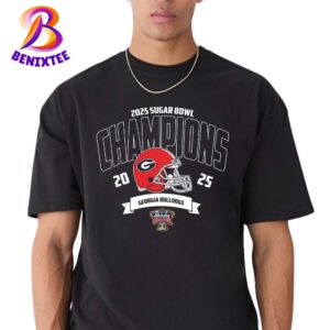 Georgia Bulldogs Football Champions 2025 Allstate Sugar Bowl NCAA College Football Vintage T-Shirt