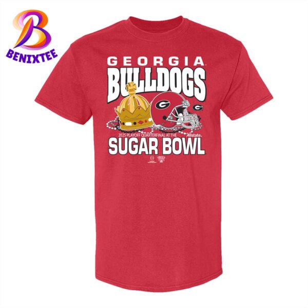 Georgia Bulldogs Football College Football Playoff 2025 Allstate Quarterfinal At The Sugar Bowl Unisex T-Shirt