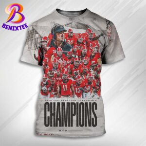 Georgia Bulldogs Football King Of The 2024 SEC Football Conference Champions All Over Print Shirt