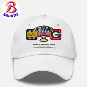 Georgia Bulldogs Vs Notre Dame Fighting Irish Matchup 2025 Allstate Sugar Bowl Game On January 1 2025 NCAA College Football Hat Cap