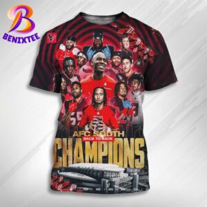 Houston Texans Back-To-Back Has Named To AFC South Division Champions 2024 All Over Print Shirt