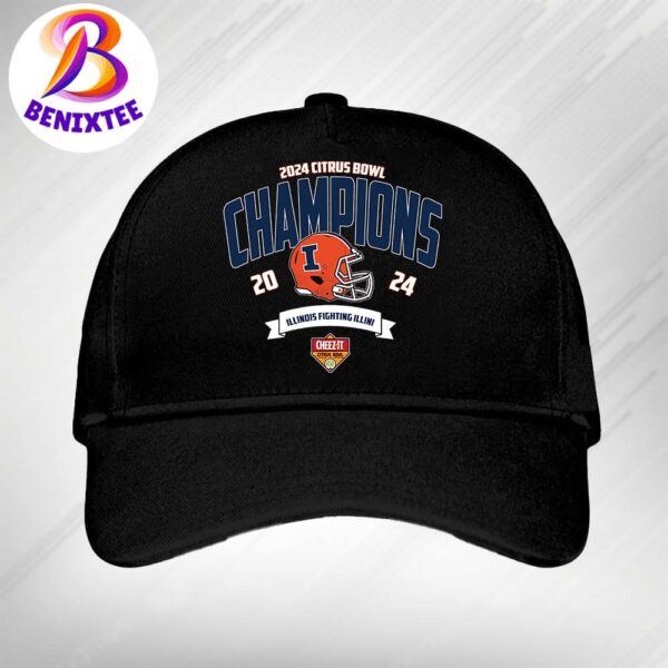 Illinois Fighting Illini Football Champions 2024 Cheez-It Citrus Bowl NCAA College Football Hat Cap