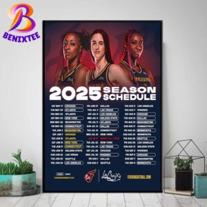 Indiana Fever 2025 Season Schedule List Dates Start In Chicago On May 17 Home Decor Poster Canvas