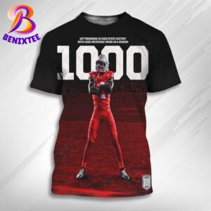 Jeremiah Smith 1st Freshman In Ohio State History With 1000 Receiving Yards In A Season All Over Print Shirt