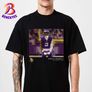 Jordan Addison Team Minnesota Vikings Week 14  NFL Flash Features Unisex T-Shirt