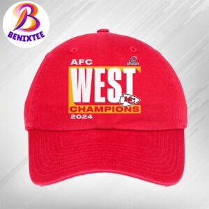 Kansas City Chiefs NFL 2024 AFC West Division Champions Conquer Snapback Hat Classic Cap